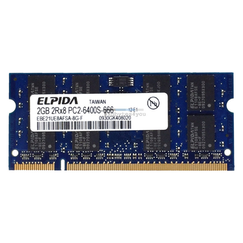Elpida 2GB RAM SO DIMM DDR2 PC2  6400S 200Pin 800Mhz